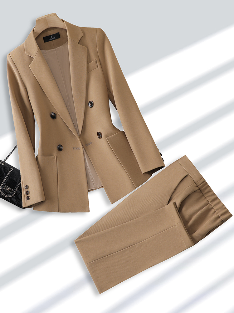 Women Formal Wear With Black Blazer - Fashion Ladies Pant Suit Formal Women