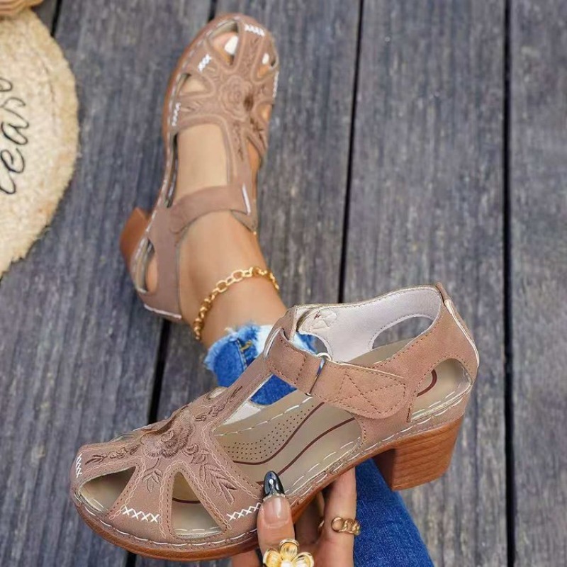 Women's Sandals Mid Block Heel - đánh giá và giá Formal Women Daily Wear Footwear