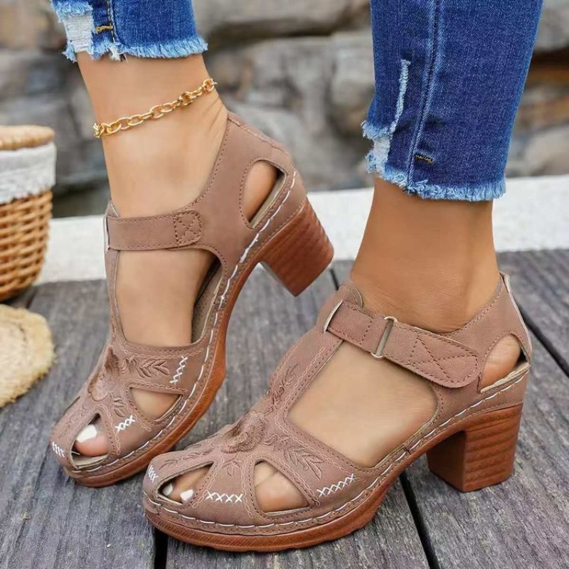 Women's Sandals Mid Block Heel - đánh giá và giá Formal Women Daily Wear Footwear