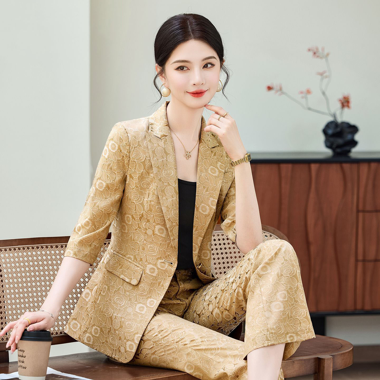Fashion Apricot Half Sleeve Pr - đánh giá và giá Women Formal Wear Blazers