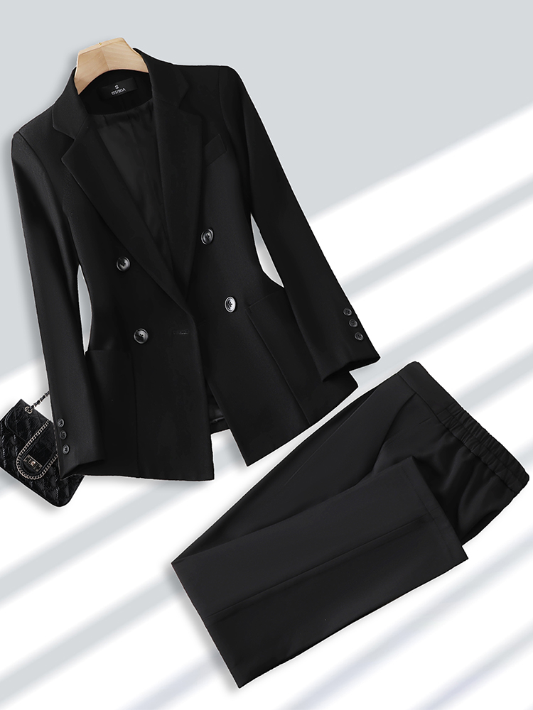 Fashion Ladies Pant Suit Forma - đánh giá và giá Women Formal Wear With Black Blazer