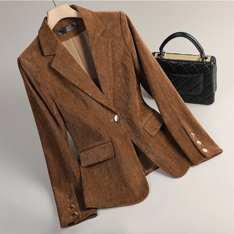 Yellow Gold Velvet Blazer Wome - đánh giá và giá Women Formal Wear Blazers
