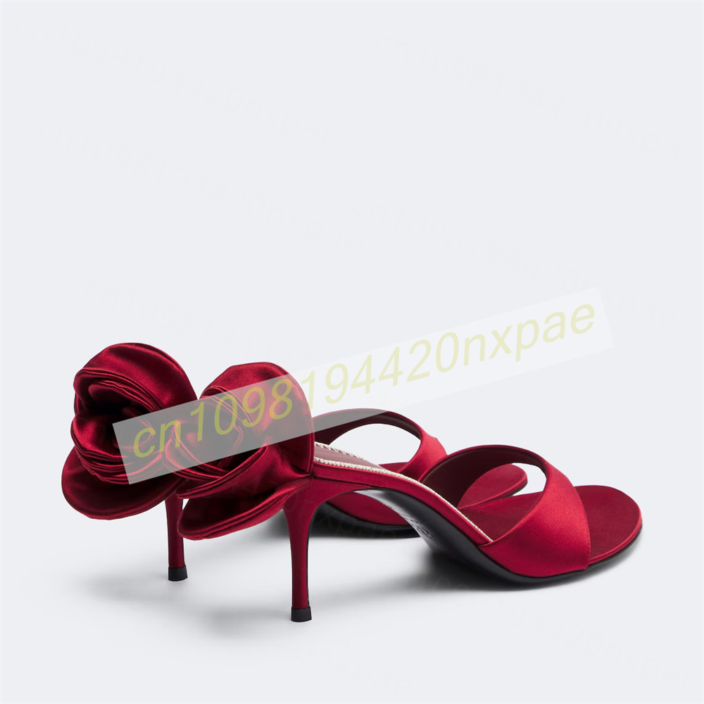 Women Red Satin Thong Mule San - đánh giá và giá Women Formal Wear For Wedding