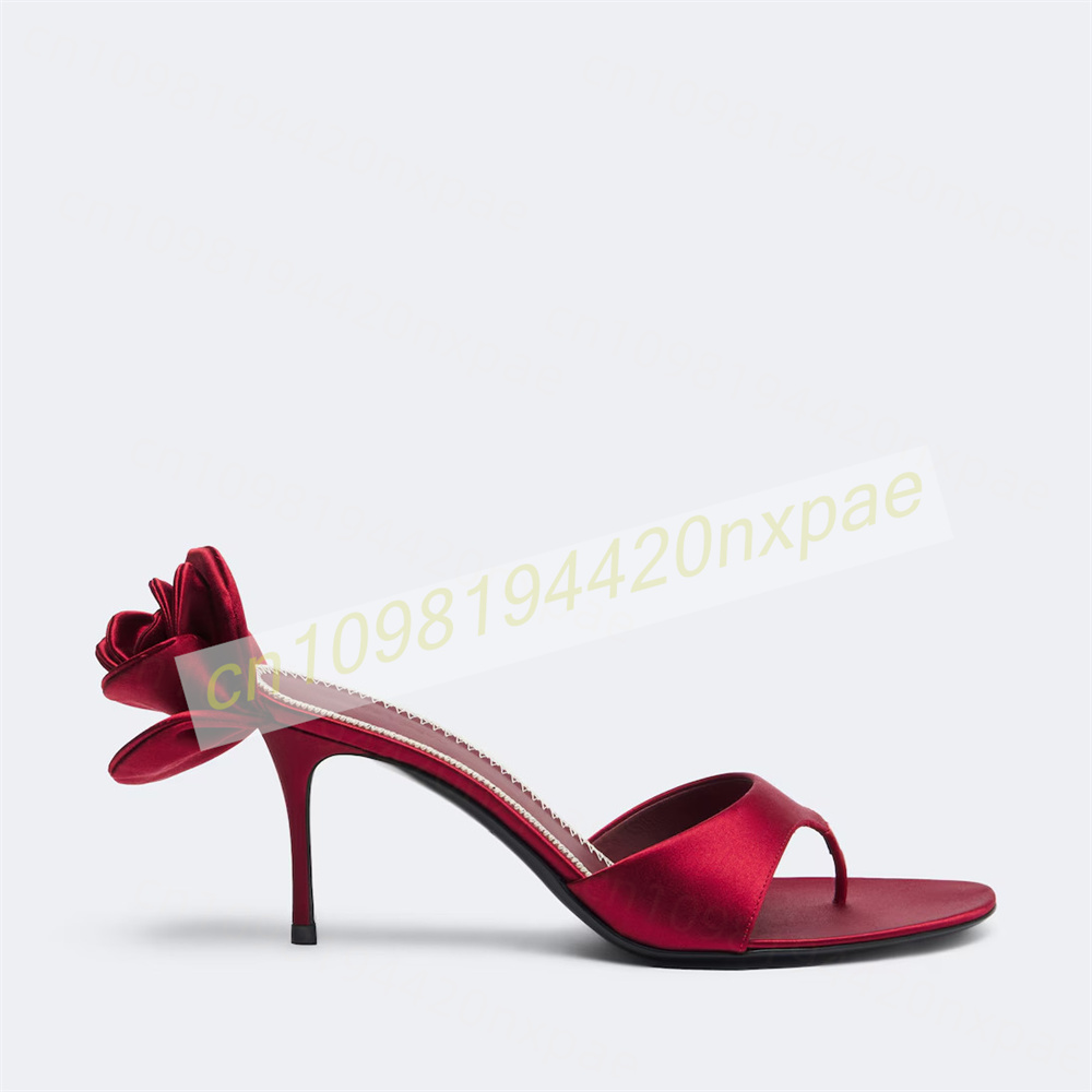 Women Red Satin Thong Mule San - đánh giá và giá Women Formal Wear For Wedding