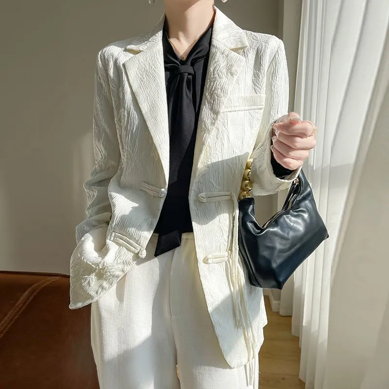 Women's White Textured Blazer  - đánh giá và giá Women Formal Wear Blazers
