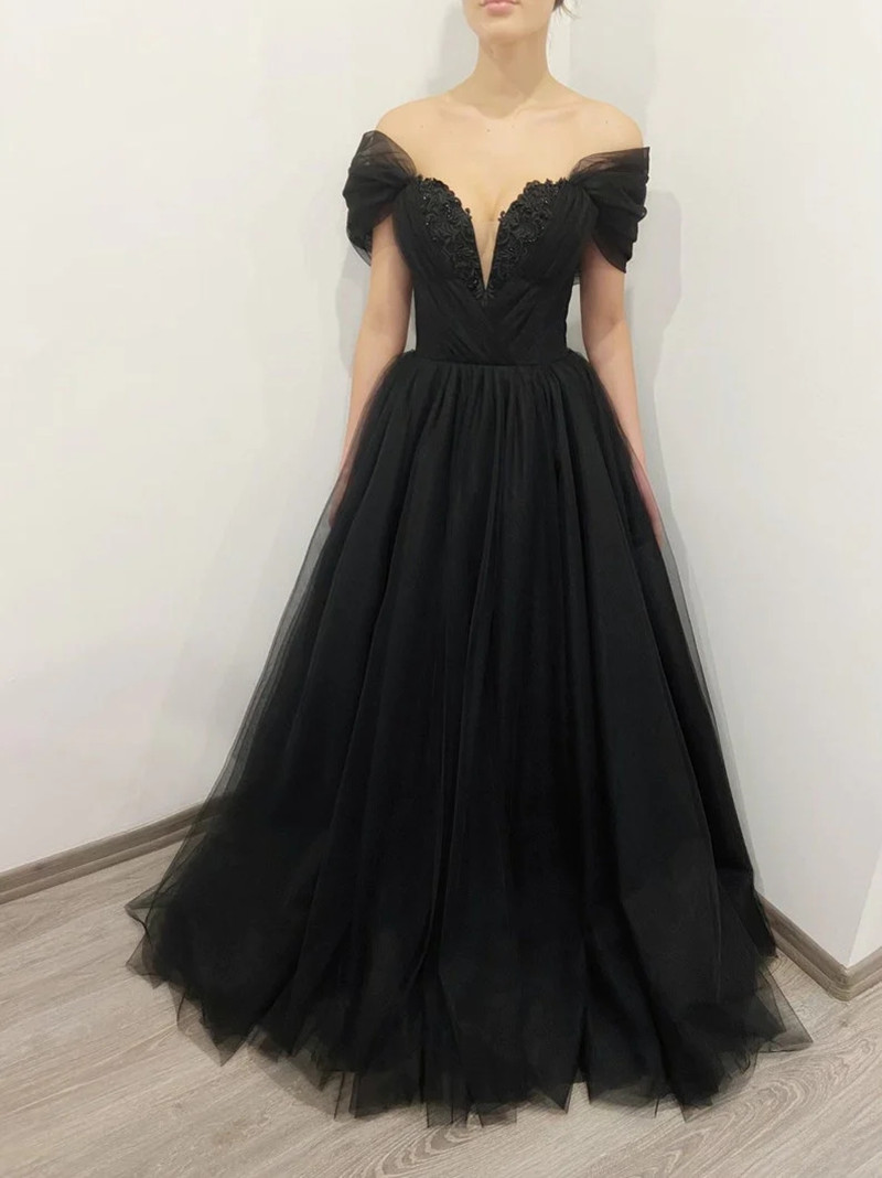 Gothic Đen Áo Cưới Một Dòng Re - đánh giá và giá Women'S Gothic Formal Wear