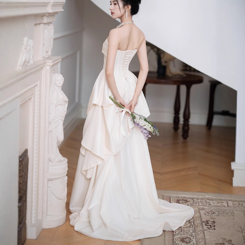 French Strapless Bride Engagem - đánh giá và giá Women Formal Wear For Wedding
