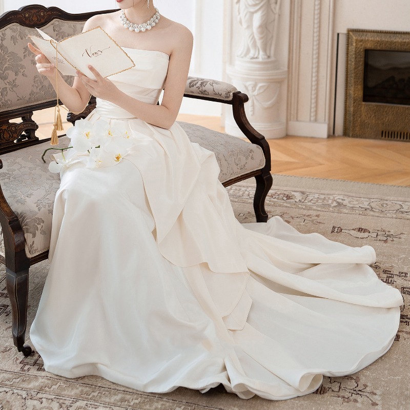 French Strapless Bride Engagem - đánh giá và giá Women Formal Wear For Wedding