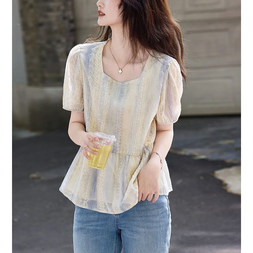 Women Korean Style Loose Puff  - đánh giá và giá Women Formal Blouses For Evening Wear